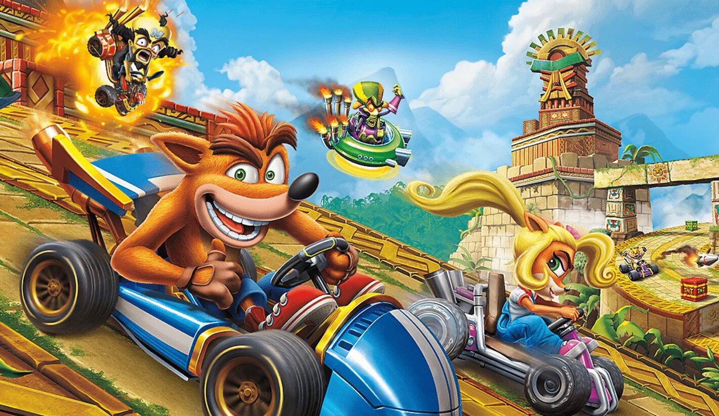 Crash 4 ps4. Crash bandicoot гонки. крэш бандикут гонки пс 4. краш тим рейсинг на пс4. crash team racing nitro-fueled.