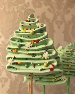 Елочки из безе