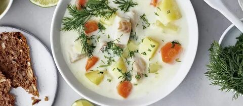 Суп рыба с молоком