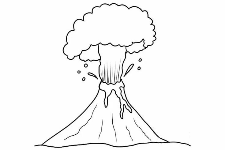 Раскраска лава лава а4. Вулкан раскраска для детей. Вулкан рисунок. Вулкан рисунок карандашом. Нарисовать вулкан.