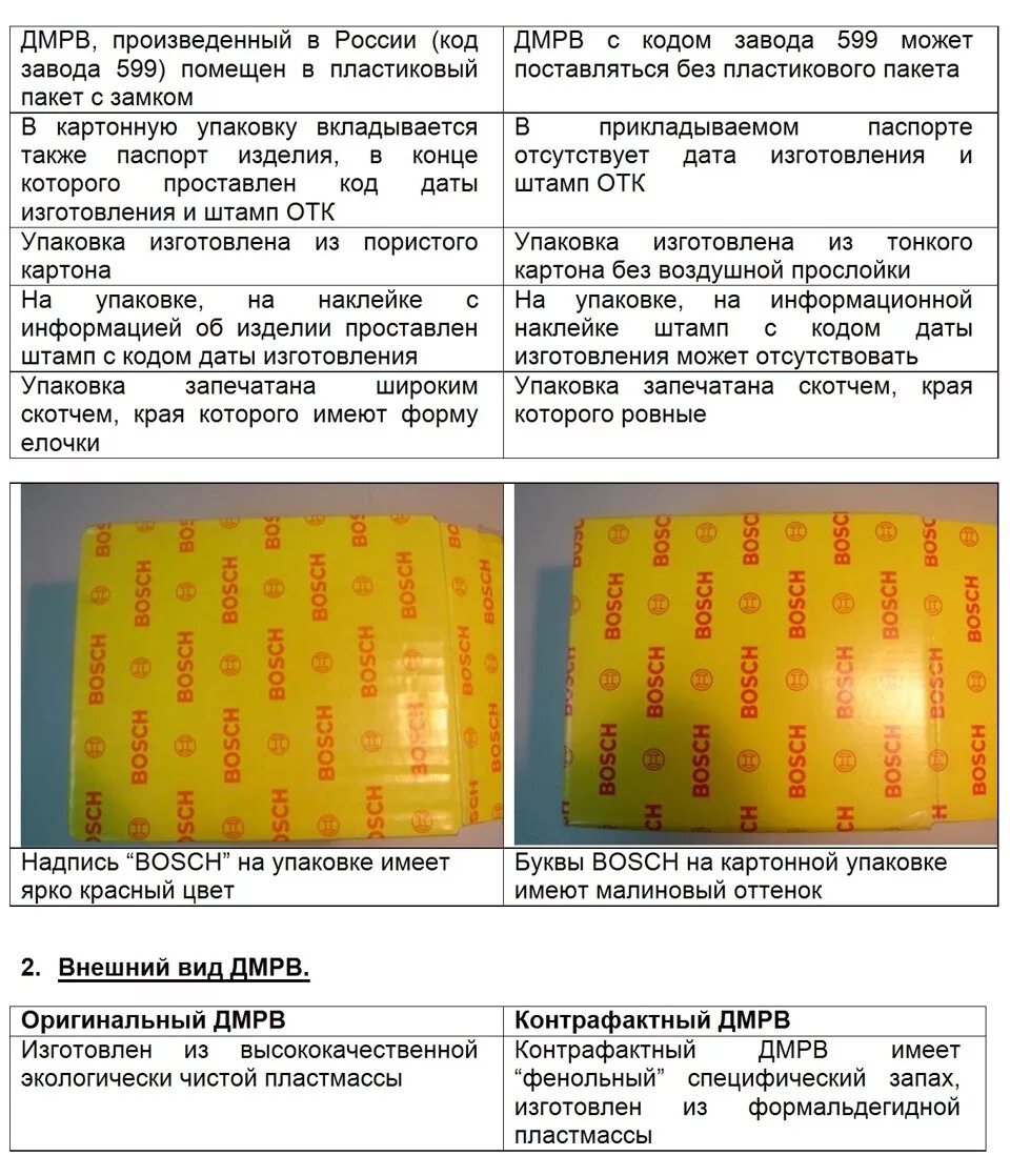 ДМРВ бош оригинал. Как отличить подделку ДМРВ 037.