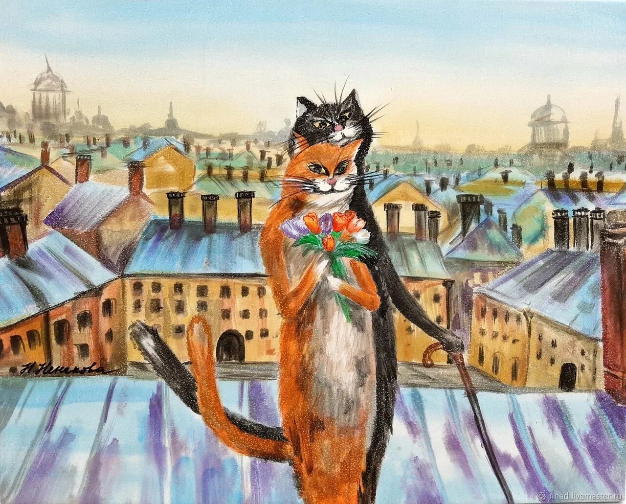 Картина по номерам Paintboy Кошки на окошке, 40x50 см - купить в Москве, цены в 