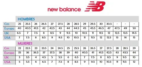 Размерная сетка кроссовок new balance