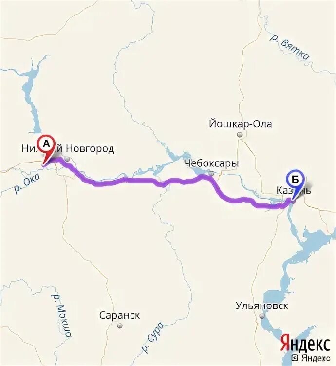 Сколько от саранска до ульяновска