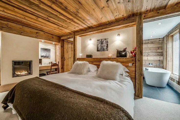 Интерьер шале спальня Rustic Bedroom Рустика Спальня Другое Houzz Россия