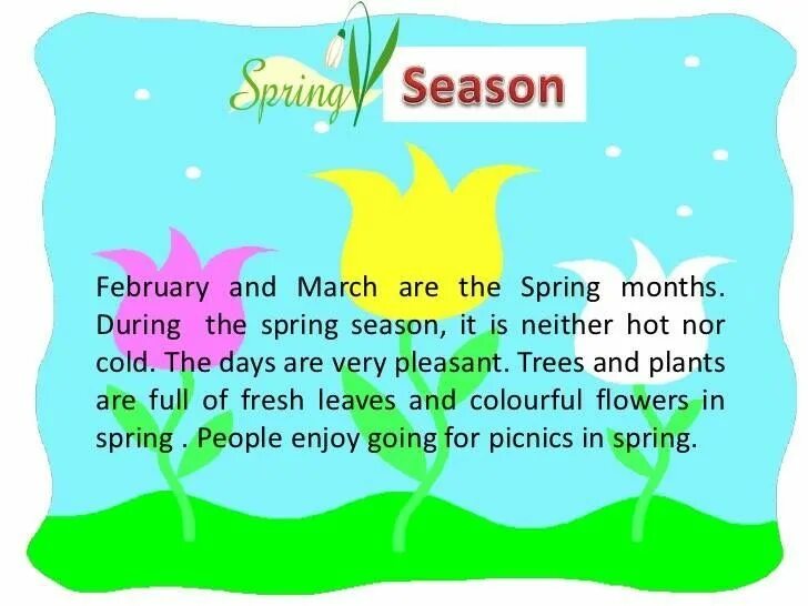 Spring тема на английском for Kids.