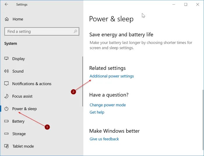 Start > settings > System > Power & Battery. Battery left view.