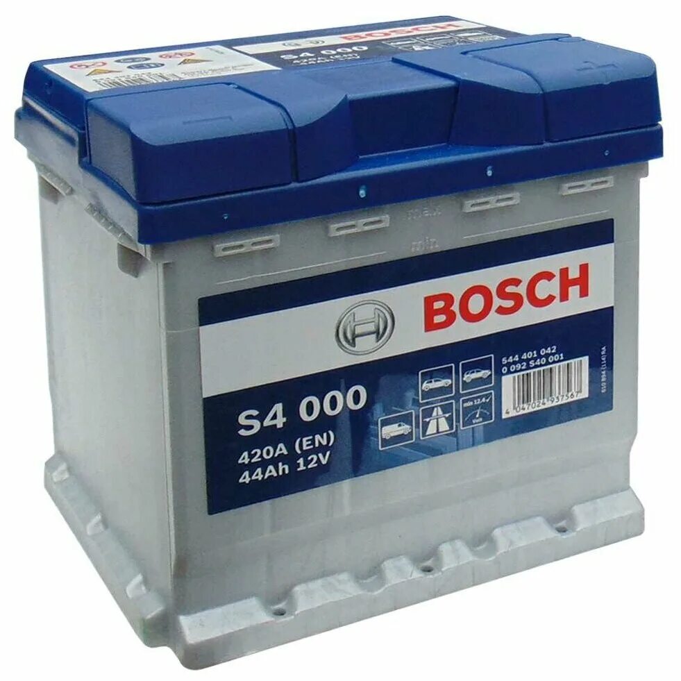 Купить аккумулятор бош 12. Автомобильный аккумулятор °Bosch s4. АКБ Bosch 12v автомобильный. Аккумулятор Bosch s4 легковой SLI 12v 44a/h 420a (175x175x190) ОП. Bosch0 092 s40 070.