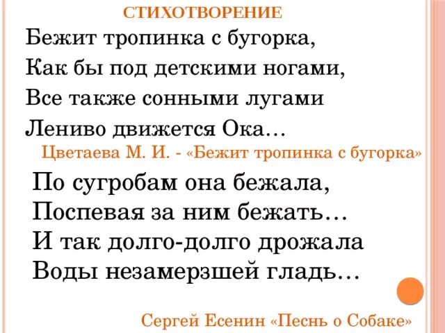 Анализ стихотворения цветаева бежит тропинка. Стихотворение м Цветаевой бежит тропинка с бугорка. М Цветаева бежит тропинка с бугорка текст.