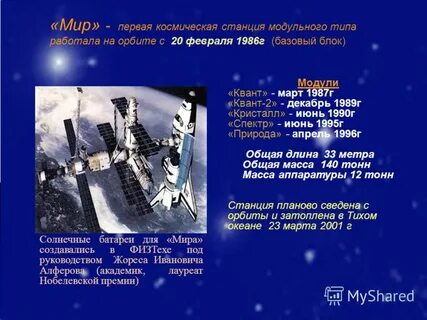 Сколько станция мир пребывала на орбите