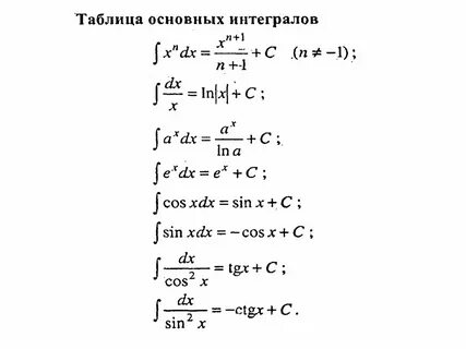 11 интегралов
