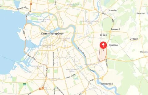 Кудрово на карте санкт петербурга