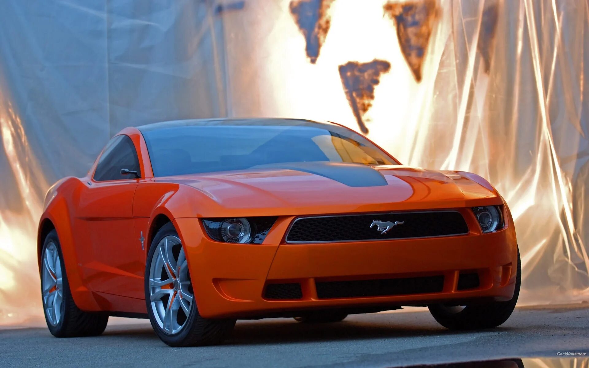 Ford Mustang Giugiaro. Форд Мустанг Джуджаро. Ford Mustang Giugiaro (2006). Форд Мустанг спортивный оранжевый.