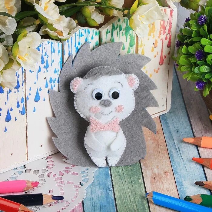 Ежик из фетра. Игрушка из фетра &quot;ежик&quot;. еж из фетра. объемные игрушки из фетра.