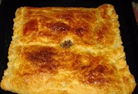 Приготовить мясо в слоеного теста