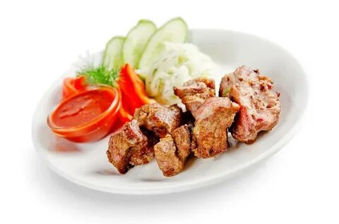 Шашлык свинина с овощами