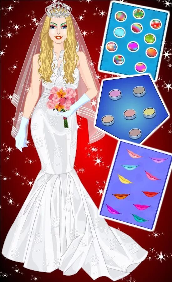 Свадьба одевалки и макияж. Невеста макияж рисунки. bride makeup vector. игра макияж невесты с баллами китайская.