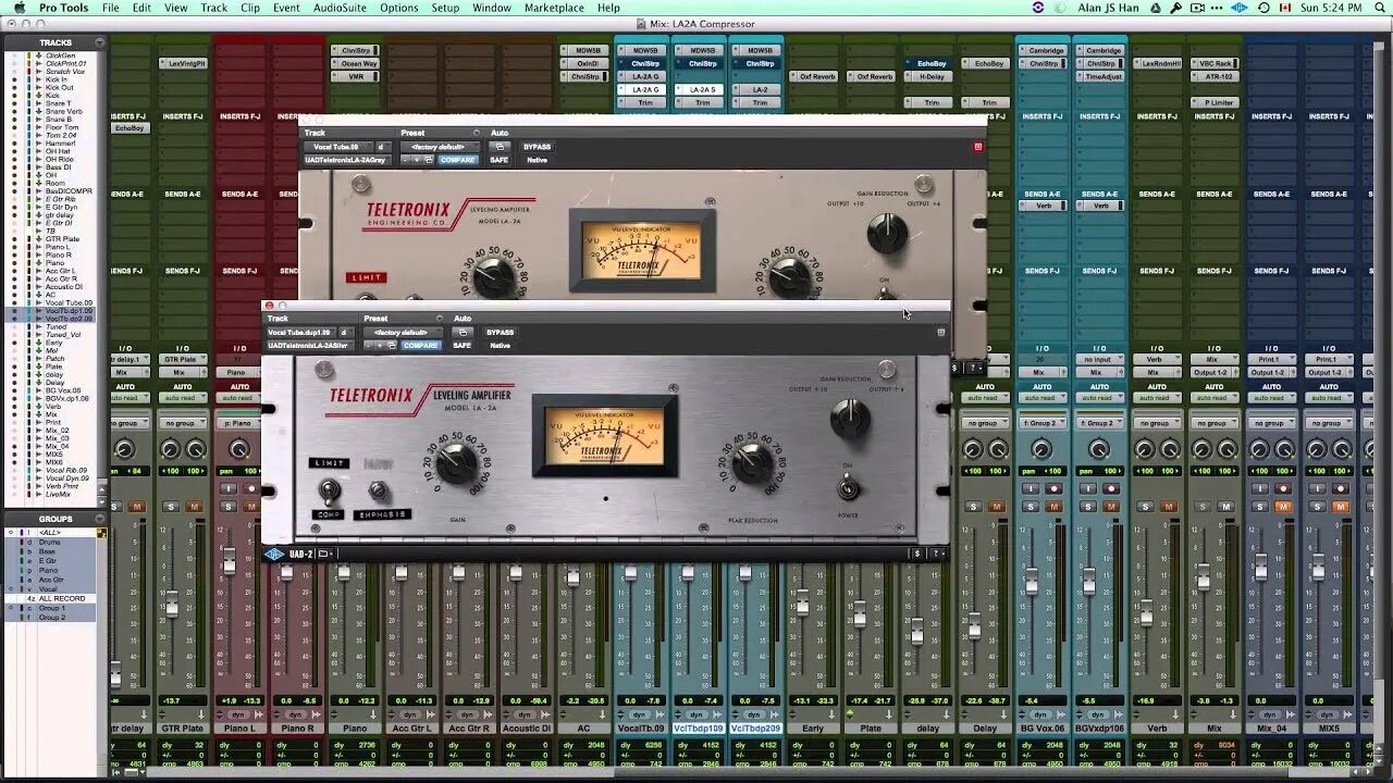 Universal audio driver. Universal audio compressor. la 2a compressor. uad analog. teletronix la-2a.