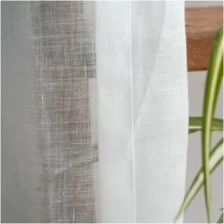 Короткий тюль лен