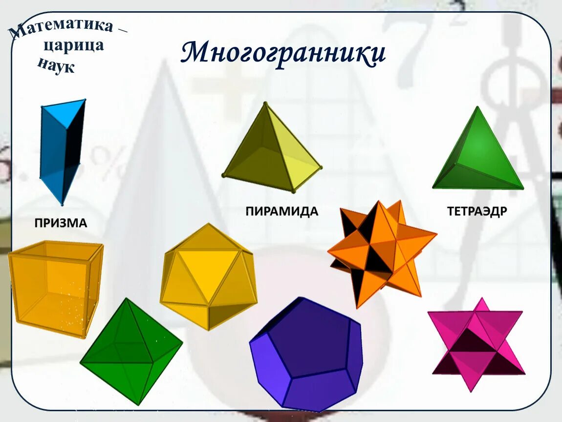 Многогранники Призма пирамида. Призма пирамида правильный многогранник. Тетраэдр призматические многогранники. Многоугольники Призма.