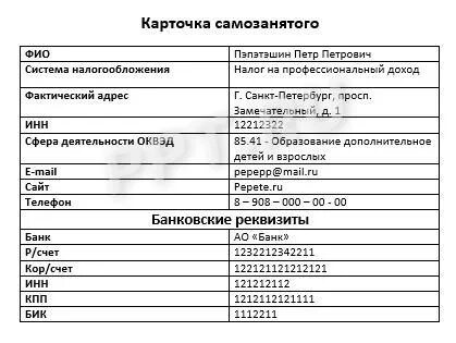 Реквизиты карточки поиска