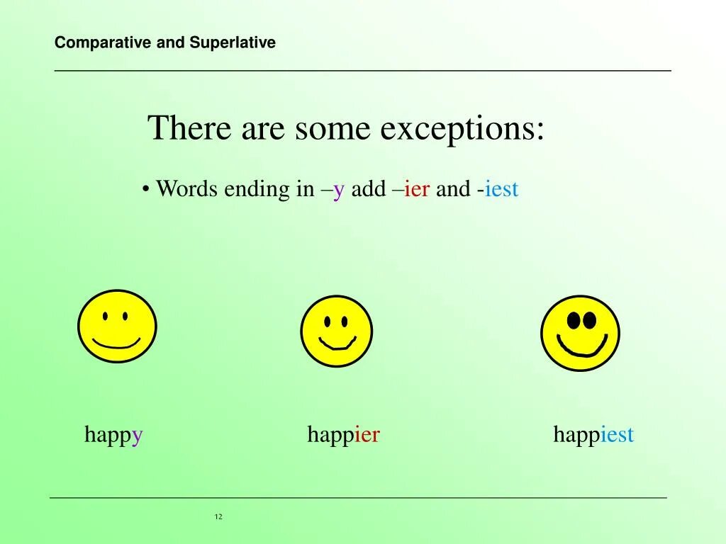 Tall comparative and superlative