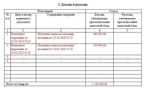 Как сделать книгу учета доходов