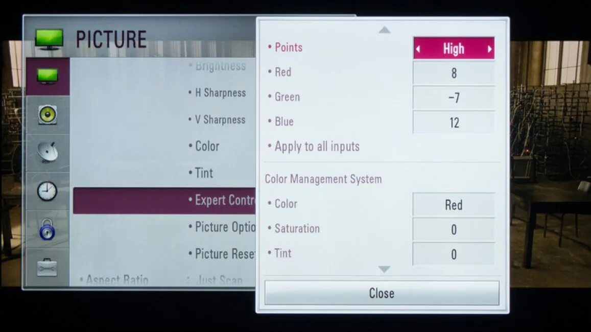 Как правильно настроить экран телевизора lg. Настройки изображения lg tv. калибровка телевизора lg. параметры изображения телевизора lg. калибровка изображения телевизора lg.