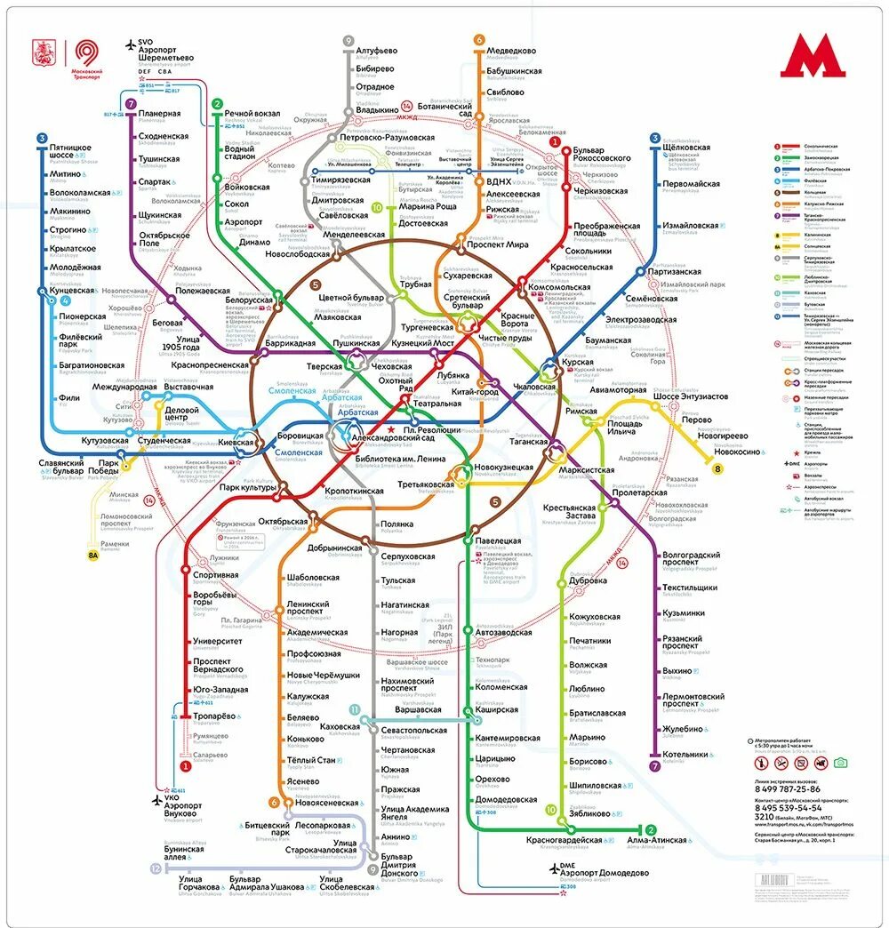Схема московского метро