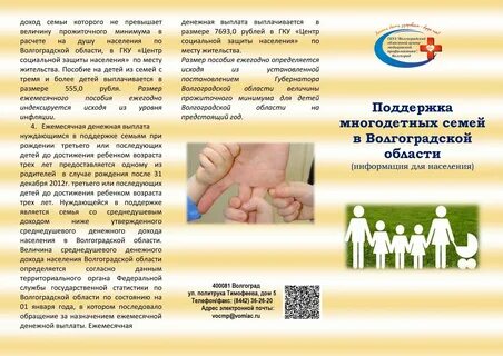 Пособие многодетным семьям без учета дохода