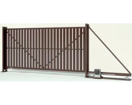 Откатные ворота автоматические алютех. ). Ворота из профнастила. Откатные ворота т образный профиль. Каркас ворот откатных 4000*1800мм.