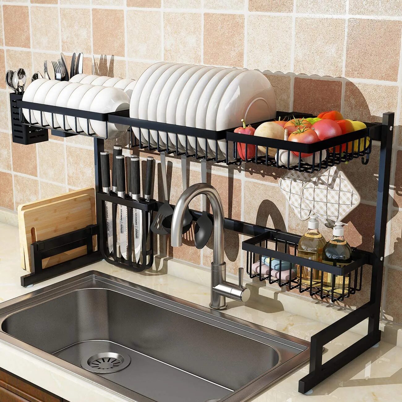 Двухъярусная сушилка для посуды с поддоном 2-layer dish drainer. Сушилка органайзер для посуды над мойкой. Сушилка для посуды aliexpress 304 stainless steel kitchen dish drainer. Сушилка для посуды stainless steel dish rack. Сушилка для посуды над раковиной.