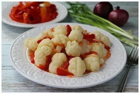 Приготовить цветную капусту с помидорами