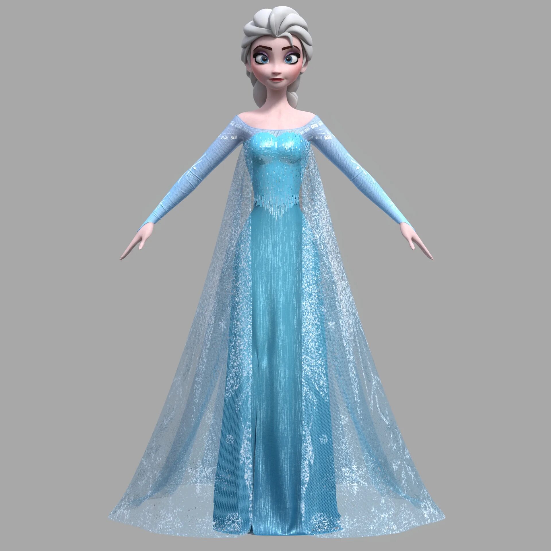 D froze. Elsa 3d model.