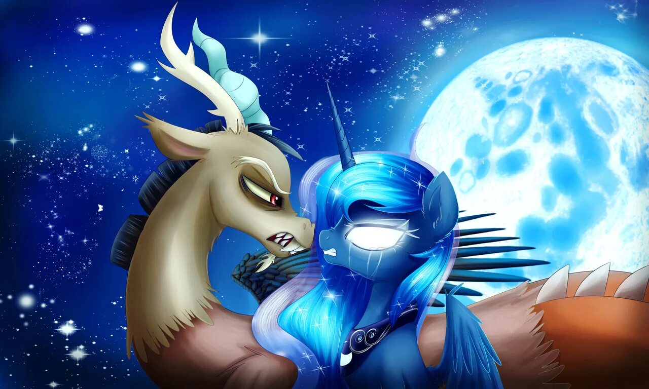 Magnaluna MLP. MLP discord Art и принцесса Луна. МЛП шип Луна и Дискорд. МЛП Луна и Дискорд арт. Дискорд луна