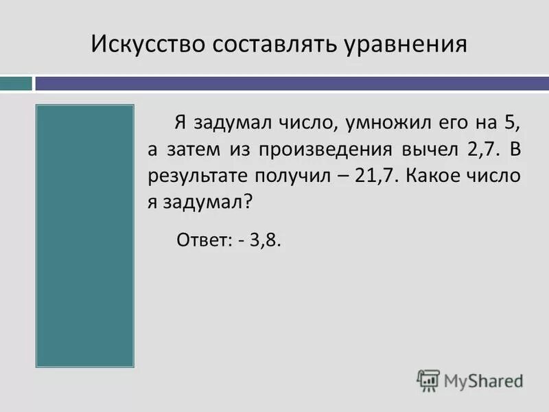 Аня задумала число. Аня задумала число