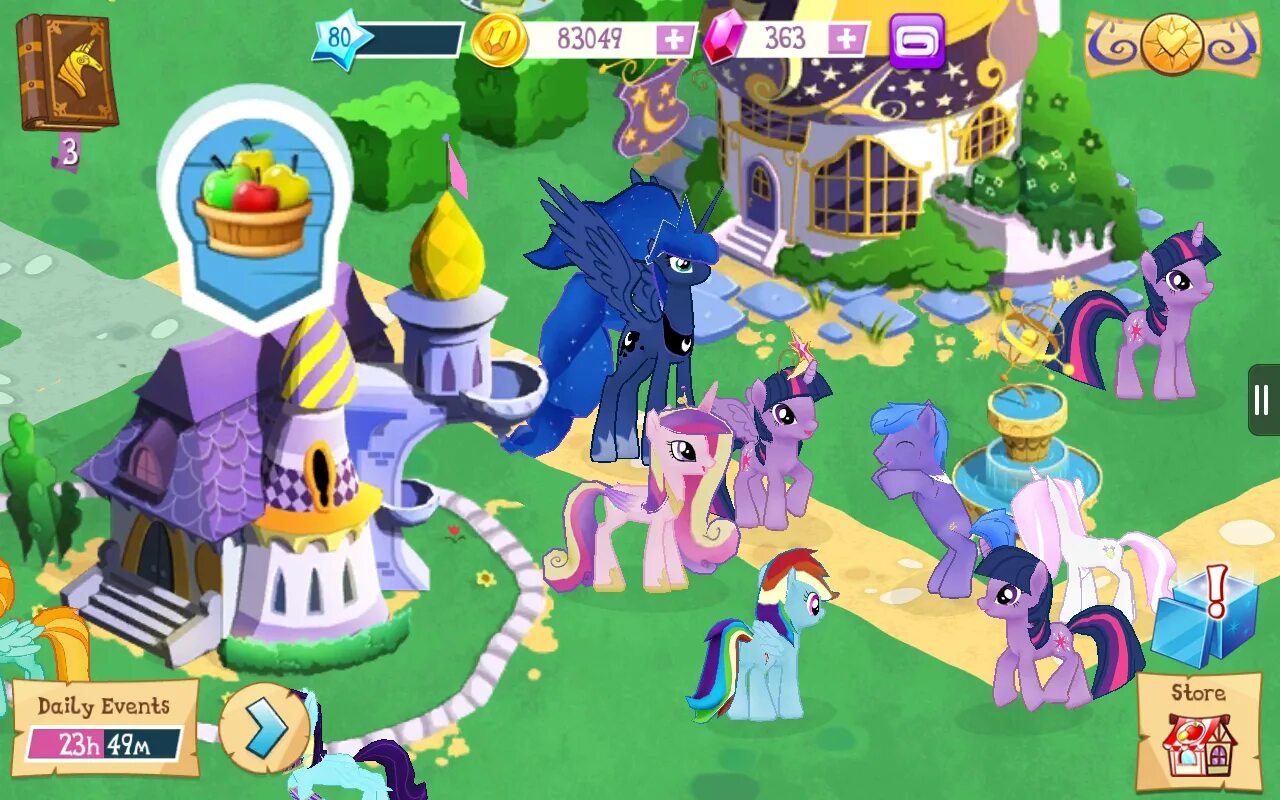 Скачай играй пони. Игра my little Pony от Gameloft. My little Pony магия принцесс игра. My little Pony магия принцесс Понивилль. My little Pony игра плей Маркет.