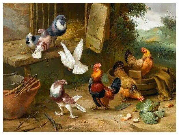 Пазл Птичий двор в альбоме Произведения искусства на TheJigsawPuzzles.com
