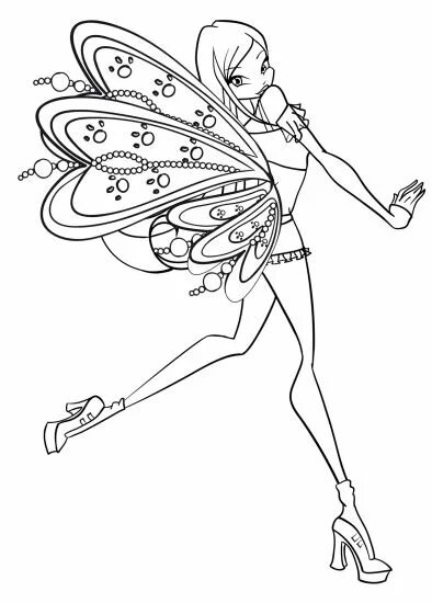 Winx Coloring Pages With Winx Club Bloom Page Princess coloring pages, Cartoon c