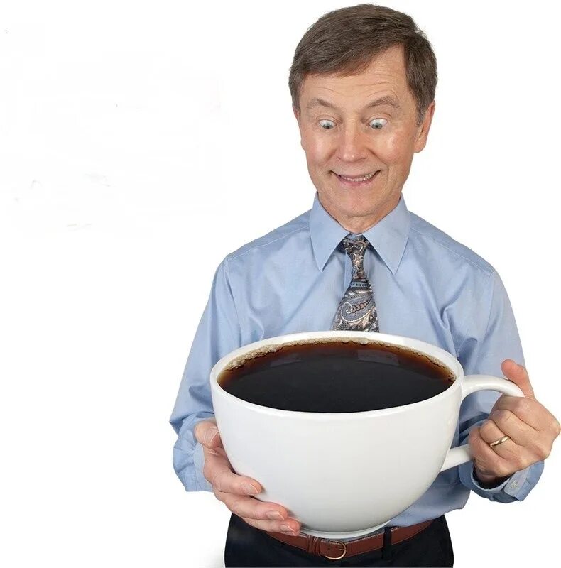 Тип людей чай или кофе. Большая чашка кофе. Огромная Кружка. Большая Кружка кофе. Человек с кружкой.
