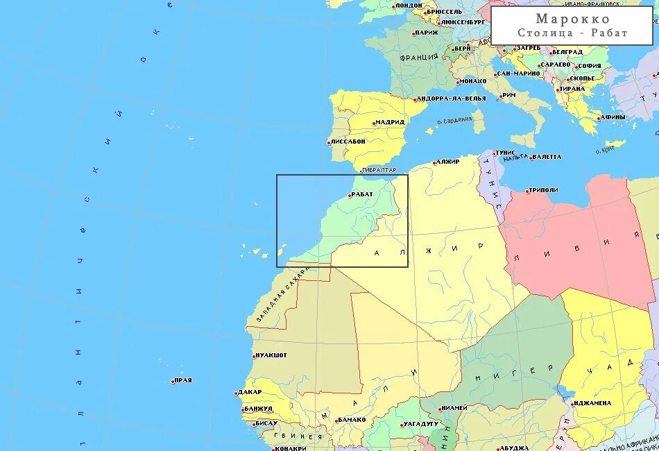 Государство Марокко на карте. Столица Марокко на карте. Марокко где находится Страна на карте.