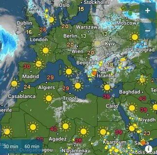 Карта прогноза погоды московская область
