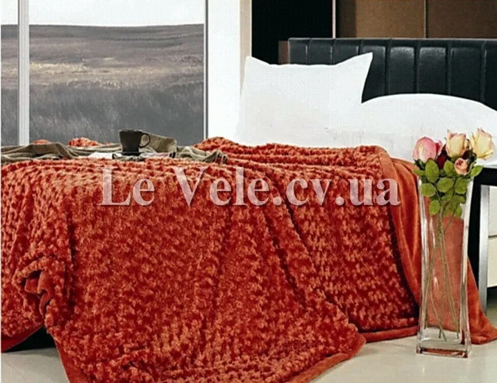 Плед фактурный. Плед le vele красный 160*220. плед &quot;le renn&quot;. плед двуспальный 220х240 см толстый. плед эффект розочек.