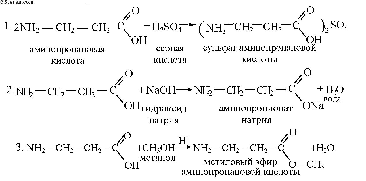 Реакция пропановой кислоты с натрием. Альфа аминопропионовая кислота с метанолом. Взаимодействие глицина с серной кислотой. Альфа аминопропионовая кислота плюс соляная кислота. Реакции аминопропионовой кислоты.