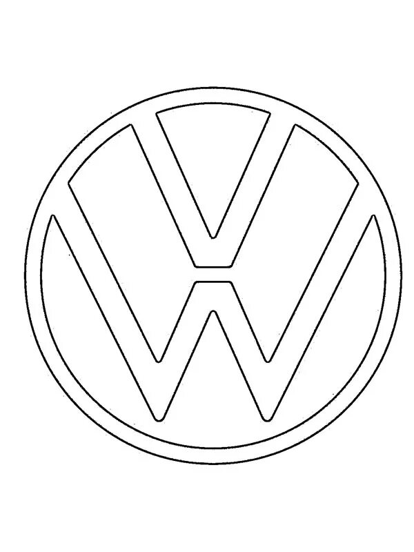 Coloring logos. Фольксваген лого. Раскраска Volkswagen logo. Значок Фольксваген рисунок. Чертёж логотипа Волксваген.