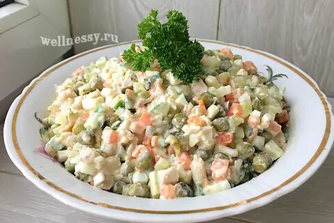 Салат оливье без колбасы