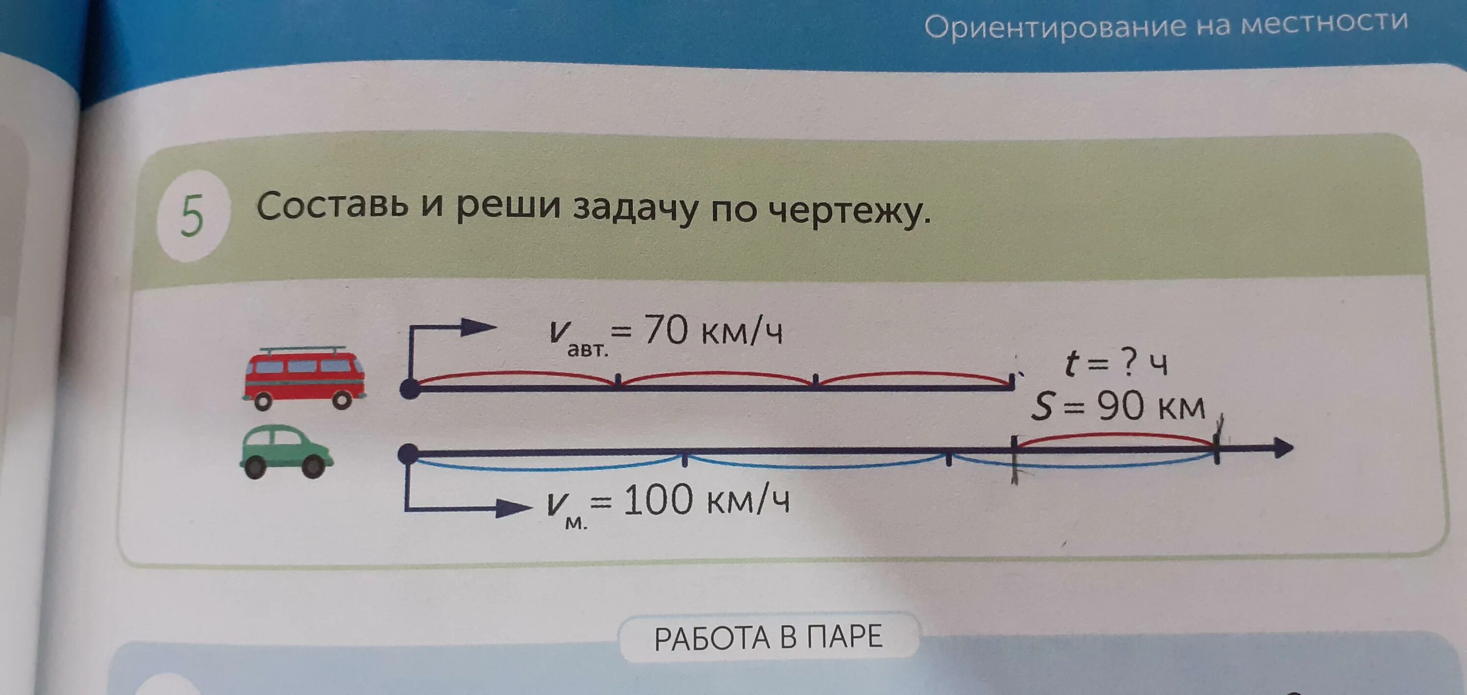 Составь и запиши задачу по чертежу