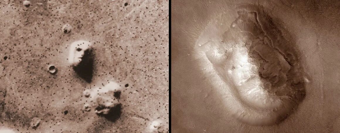 Марсианский сфинкс парейдолия. Парейдолия Марс снимки.
