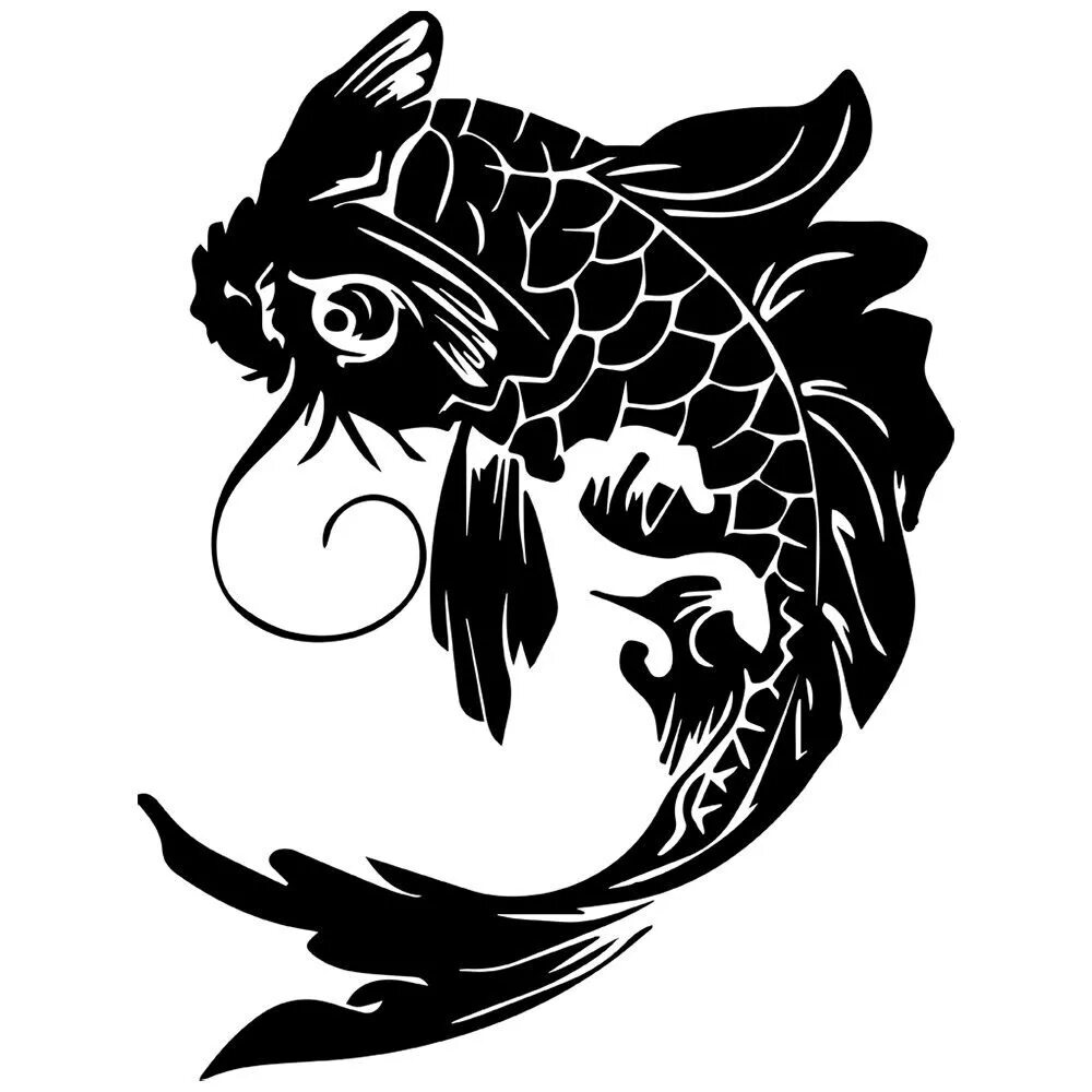 Лучшие знаки для рыб. Эскиз тату рыбы Инь Янь. Трайбл рыба. Карпы кои. Карпы кои Инь и Янь.