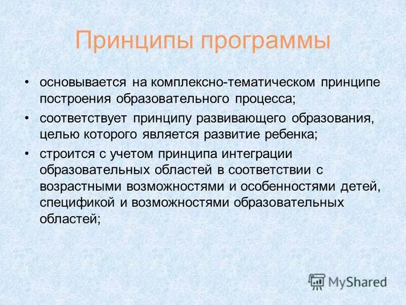 Принципы программного обеспечения. Принципы программы. принципы программы расти малыш.